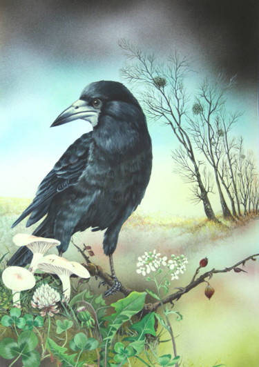 Peinture intitulée "Automne en noir et…" par Bernard Domange, Œuvre d'art originale, Acrylique