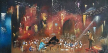 Pintura intitulada "Le piano" por Bernard Douay, Obras de arte originais, Acrílico