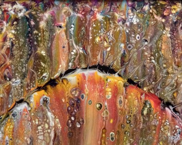 Peinture intitulée "Eruption solaire" par Bernard Drai, Œuvre d'art originale, Acrylique