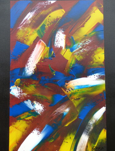 Painting titled "021" by Bernard Dubord, Original Artwork, Acrylic Mounted on Wood Stretcher frame