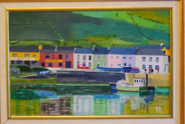 Painting titled "Port Pormagee-irlan…" by Bernard Ducellier, Original Artwork, Oil