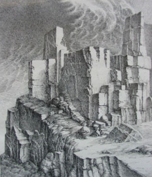 「Rocks 0」というタイトルの絵画 Bernard Dumaineによって, オリジナルのアートワーク
