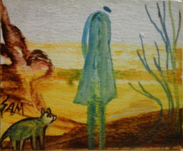 Картина под названием "EMILIO  ET SON PETI…" - Sam De Beauregard, Подлинное произведение искусства, Гуашь