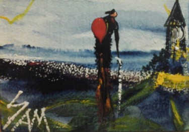 Peinture intitulée "RETOUR AUX SOURCES" par Sam De Beauregard, Œuvre d'art originale, Gouache
