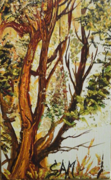 Painting titled "LE DERNIER ARBRE DE…" by Sam De Beauregard, Original Artwork, Gouache