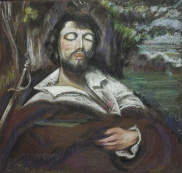 Pittura intitolato "" THE  CARAVAGE "…" da Sam De Beauregard, Opera d'arte originale, Gouache