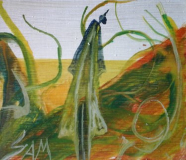 Peinture intitulée "HERBES  FOLLES" par Sam De Beauregard, Œuvre d'art originale, Gouache