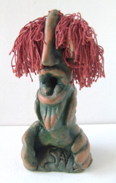 Sculpture titled "LE CHEVELU" by Sam De Beauregard, Original Artwork, Plastic