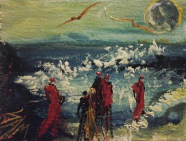 Malerei mit dem Titel "LE DEFILE DE MANNEQ…" von Sam De Beauregard, Original-Kunstwerk, Gouache
