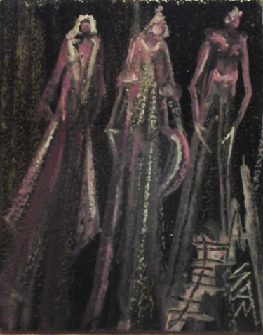 Painting titled "LES ACTEURS DE THÉÂ…" by Sam De Beauregard, Original Artwork, Gouache