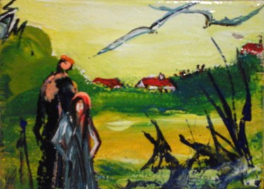 Peinture intitulée "LA DANSE DES GRANDS…" par Sam De Beauregard, Œuvre d'art originale, Gouache