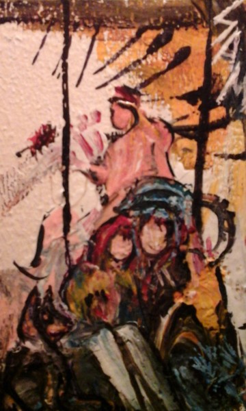 Peinture intitulée "A LA FETE FORAINE" par Sam De Beauregard, Œuvre d'art originale, Gouache