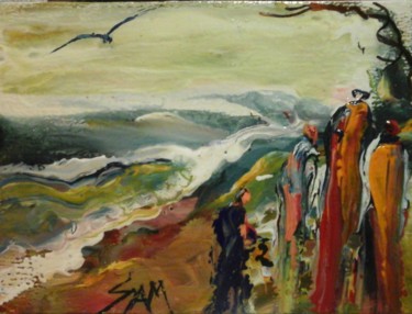 Pittura intitolato "GRAVIR LA COLLINE P…" da Sam De Beauregard, Opera d'arte originale, Acrilico