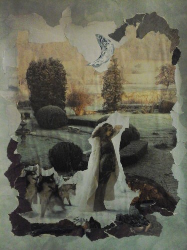 Collages intitolato "DANS MON MANTEAU DE…" da Sam De Beauregard, Opera d'arte originale, Collages