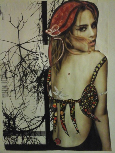 Collages intitulée "POPEA" par Sam De Beauregard, Œuvre d'art originale, Collages