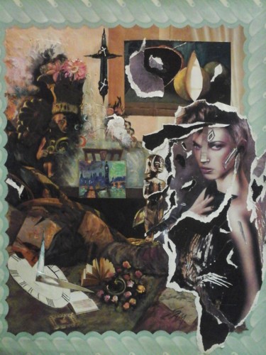 Collages titulada "FÉLICITA" por Sam De Beauregard, Obra de arte original, Collages