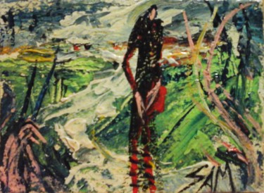 Peinture intitulée "DANS  LE  SOUFFLE…" par Sam De Beauregard, Œuvre d'art originale, Gouache