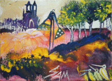 Картина под названием "L HOMME AUX GRANDES…" - Sam De Beauregard, Подлинное произведение искусства, Гуашь