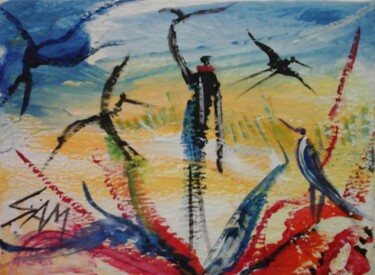 "LA VALLÉE DES OISEA…" başlıklı Tablo Sam De Beauregard tarafından, Orijinal sanat, Guaş boya