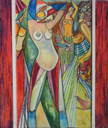 Pittura intitolato "CARNAVAL A RIO" da Sam De Beauregard, Opera d'arte originale, Gouache