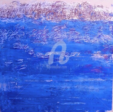 Peinture intitulée "Univers bleu" par Bernard Goeytes, Œuvre d'art originale, Acrylique Monté sur Châssis en bois