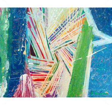 Картина под названием "Composition  abstra…" - Bernard Goeytes, Подлинное произведение искусства, Акрил Установлен на Деревя…