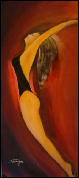 Schilderij getiteld "gymnaste" door Bernard Jolly, Origineel Kunstwerk, Acryl