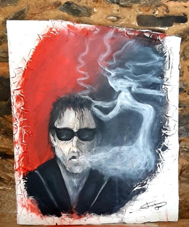 Schilderij getiteld "Gainsbourg  dieu es…" door Bernard Jolly, Origineel Kunstwerk, Acryl