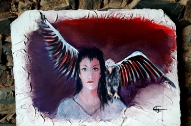 Peinture intitulée "Bal des oiseaux fan…" par Bernard Jolly, Œuvre d'art originale, Acrylique