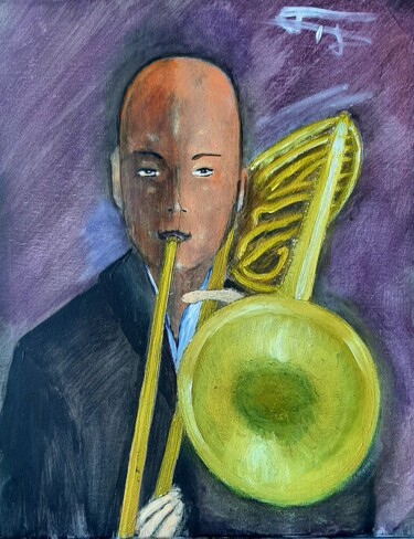 Painting titled "classique musique t…" by Bernard Jolly, Original Artwork, Acrylic