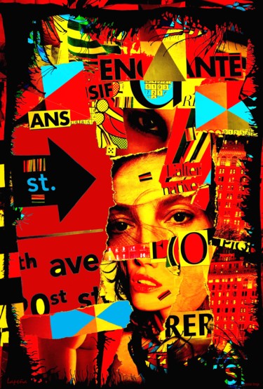 Collages intitulée "Série: tout-est-aff…" par Bernard Lapeña, Œuvre d'art originale, Photo montage