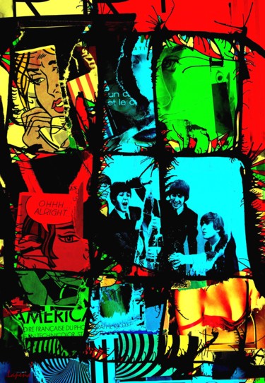 Collages titulada "série: tout-est-aff…" por Bernard Lapeña, Obra de arte original, Foto-montaje Montado en Plexiglás