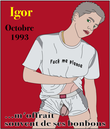 Artes digitais intitulada "Igor (oct 93)" por Bernard Leboeuf, Obras de arte originais, Trabalho Digital 2D