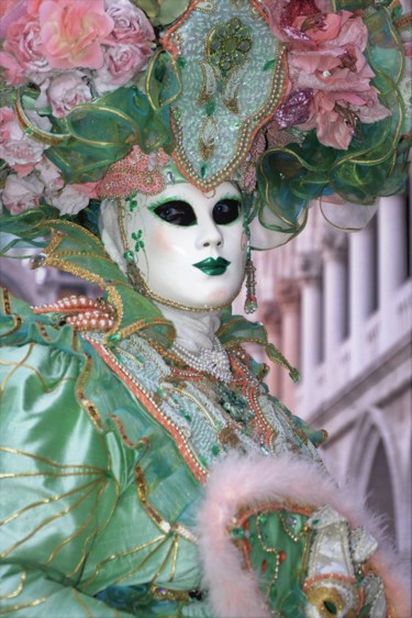 Fotografia intitolato "maschera # 5" da Bernard Levy, Opera d'arte originale, Fotografia digitale