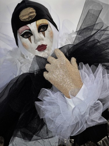 Fotografie getiteld "Pierrot à Venise" door Bernard Levy, Origineel Kunstwerk, Digitale fotografie