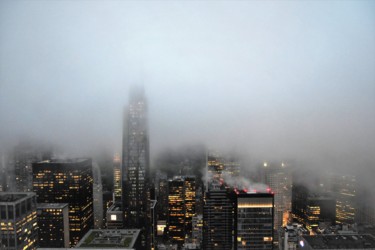 Fotografie mit dem Titel "fog over New York C…" von Bernard Levy, Original-Kunstwerk, Digitale Fotografie