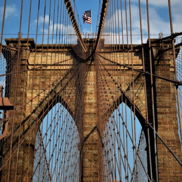 Fotografie getiteld "Brooklyn Bridge" door Bernard Levy, Origineel Kunstwerk, Digitale fotografie