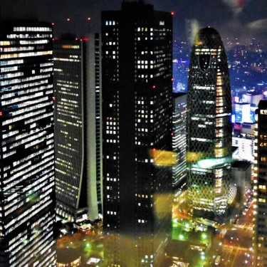 Photography titled "Tokyo by night" by Bernard Levy, Original Artwork, Digital Photography