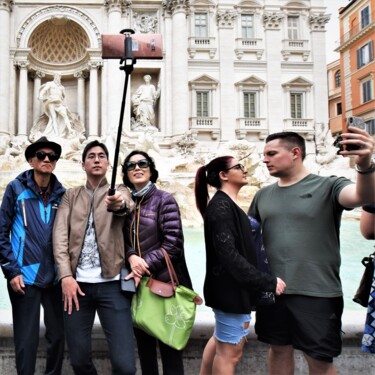 Fotografie getiteld "la fontaine de Trev…" door Bernard Levy, Origineel Kunstwerk, Digitale fotografie