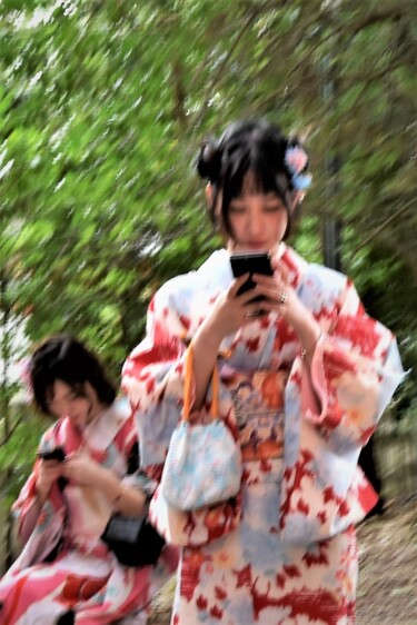 Photography titled "selfie à Kyoto #02" by Bernard Levy, Original Artwork, Digital Photography