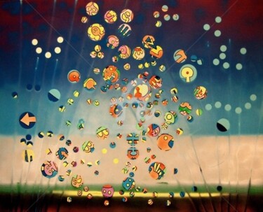 Peinture intitulée "L'an bulles" par Bernard Maricau, Œuvre d'art originale