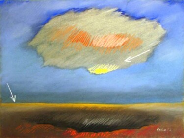 Pintura titulada "Ciel arraché - Torn…" por Bernard Marie Collet, Obra de arte original, Pastel