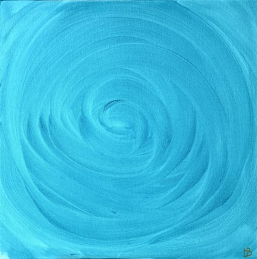 Peinture intitulée "Rose Bleue" par Marine Bernard, Œuvre d'art originale, Acrylique