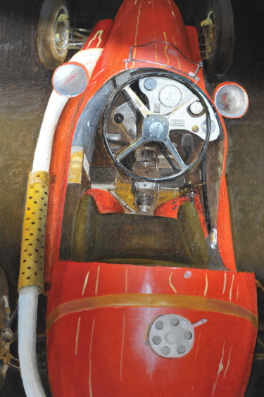 Painting titled "Old Racing Lady" by Bernard Marquier, Original Artwork, Oil