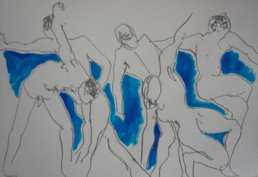 Drawing titled "Danse" by Bernard Moutin, Original Artwork