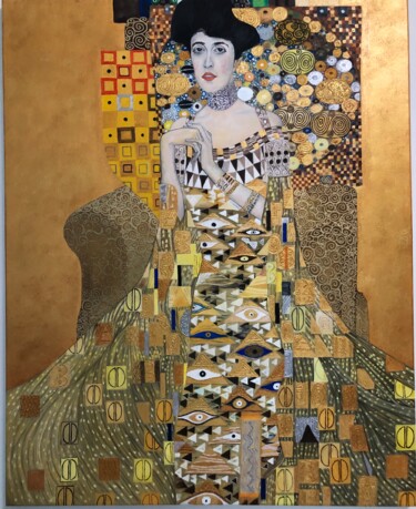 Malerei mit dem Titel "Adèle Bloch Bauer" von Bernard Palermo, Original-Kunstwerk, Öl Auf Keilrahmen aus Holz montiert
