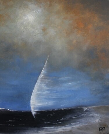 Painting titled "Voile d'hiver - rêv…" by Bernard Patarin, Original Artwork, Oil