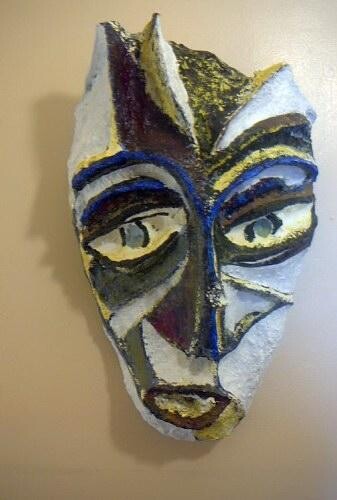 Escultura intitulada "masque 1" por Bernard Peyroles, Obras de arte originais