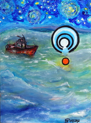 H224P20 Climat Peinture intitulée "H224P20 Climat" par Bernard Pineau, Œuvre d'art originale, Huile