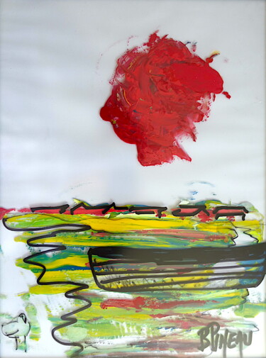 Картина под названием "V014H40 Marais sala…" - Bernard Pineau, Подлинное произведение искусства, Масло